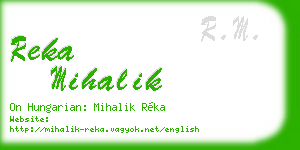 reka mihalik business card